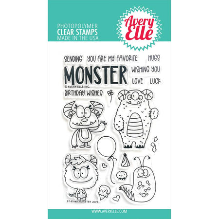 Avery Elle Clear Stamps - Monster Love