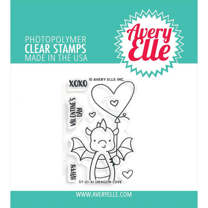 Avery Elle Clear Stamps - Dragon Love