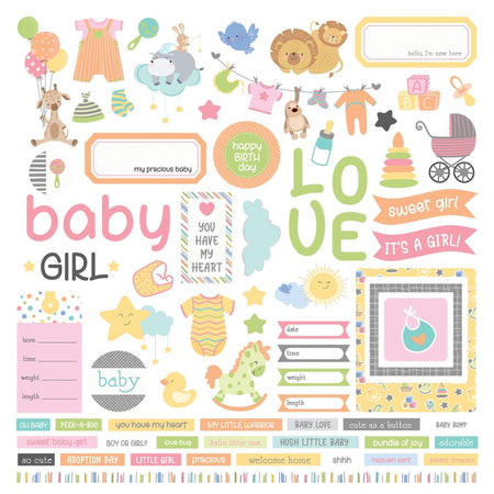 Photoplay Hush Little Baby - Baby Girl Element Stickers