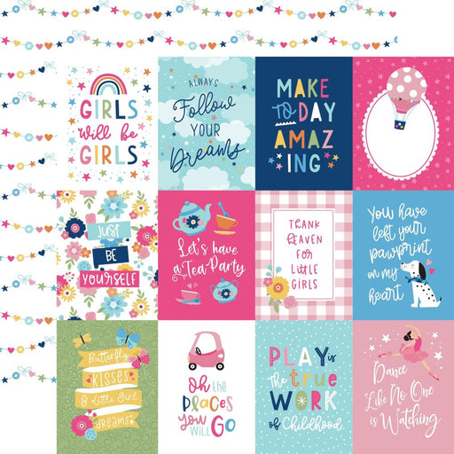 Echo Park Play All Day Girl - 3x4 Journaling Cards