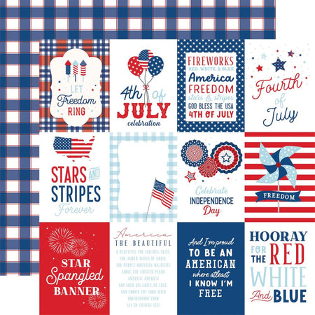 Echo Park Let Freedom Ring - 3x4 Journaling Cards