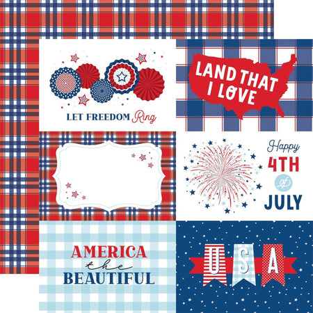 Echo Park Let Freedom Ring - 6x4 Journaling Cards