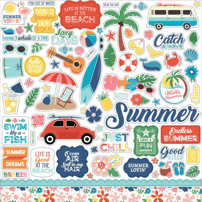 Echo Park Endless Summer - Element Stickers
