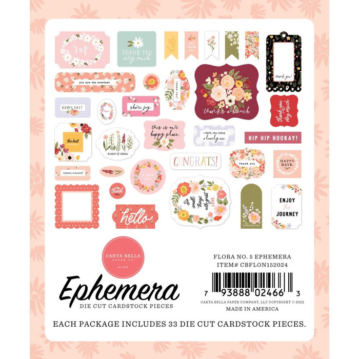 Carta Bella Flora No 5 - Ephemera Icons