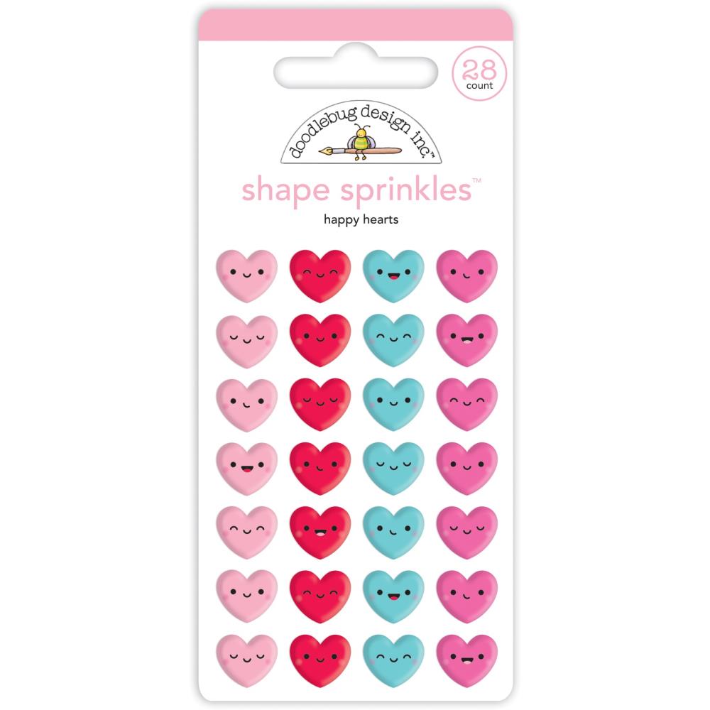 Doodlebug Design Lots of Love - Happy Hearts Shape Sprinkles