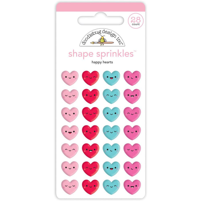 Doodlebug Design Lots of Love - Happy Hearts Shape Sprinkles