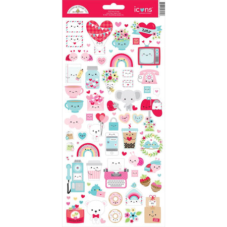 Doodlebug Design Lots of Love - Icon Stickers