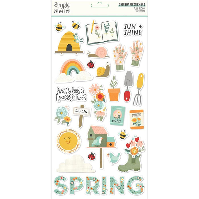 Simple Stories Full Bloom - Chipboard Stickers