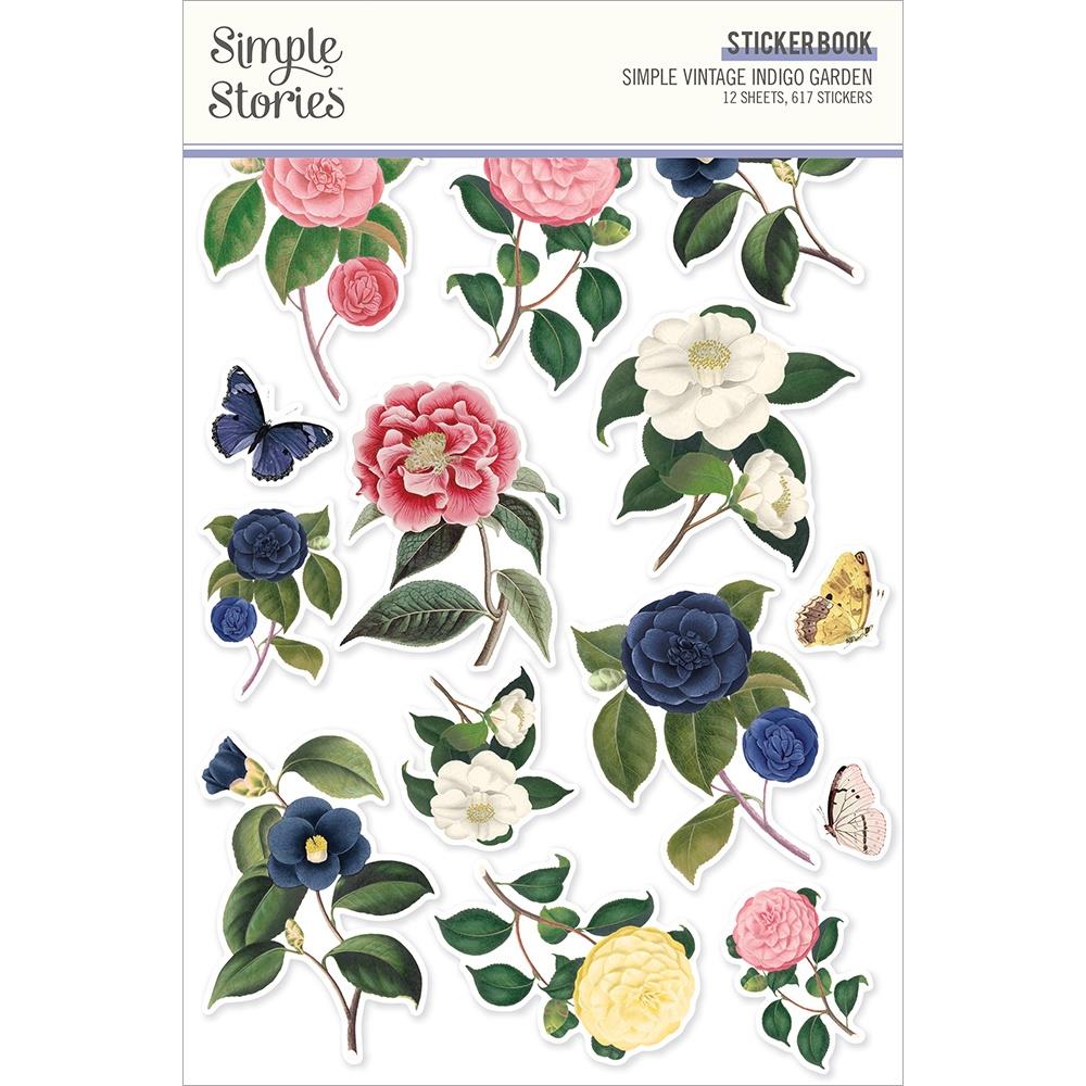 Simple Stories Simple Vintage Indigo Garden - Sticker Book