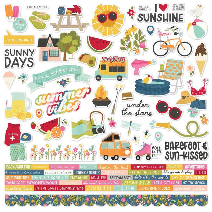 Simple Stories Summer Lovin' - Combo Stickers