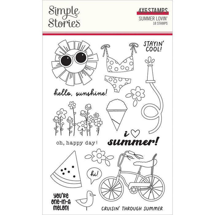 Simple Stories Summer Lovin' - Clear Stamps