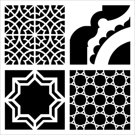 Crafter's Workshop 6x6 Template - Marrakesh Tiles