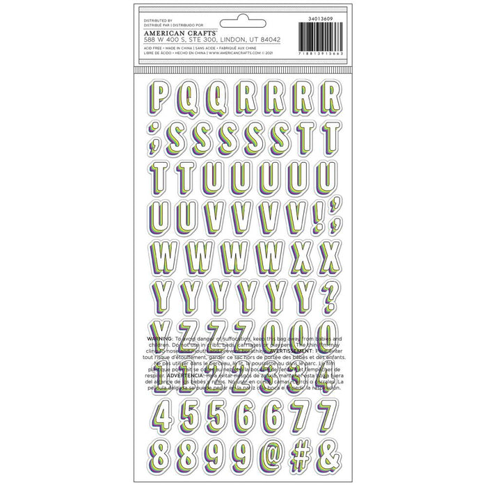 American Crafts Vicki Boutin Sweet Rush - Sweet Rush Alpha Thickers