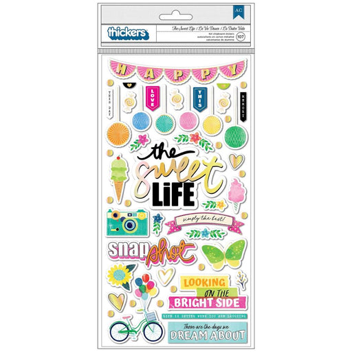 American Crafts Vicki Boutin Sweet Rush - The Sweet Life Phrase and Icon Thickers