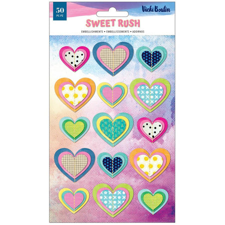 American Crafts Vicki Boutin Sweet Rush - Layered Sticker Embellishments