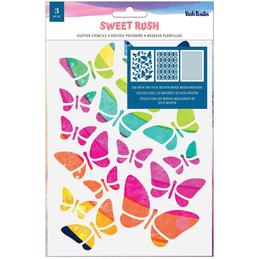 American Crafts Vicki Boutin Sweet Rush - Flutter Stencil