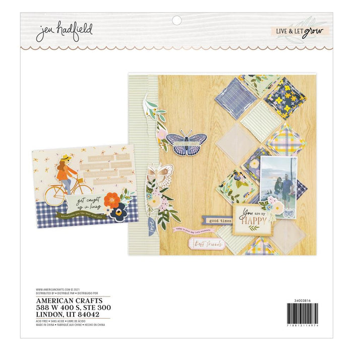 American Crafts Jen Hadfield Live & Let Grow - 12x12 Pad