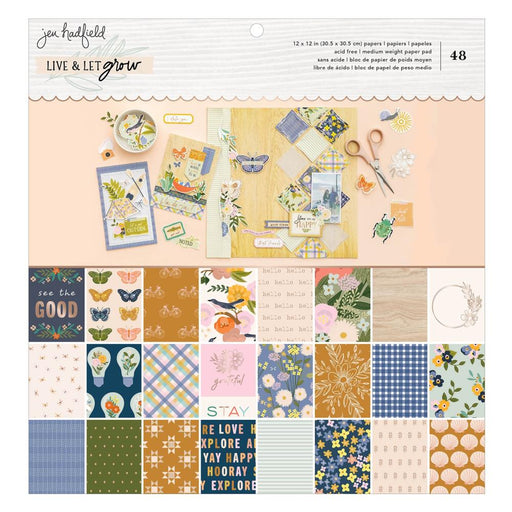 American Crafts Jen Hadfield Live & Let Grow - 12x12 Pad
