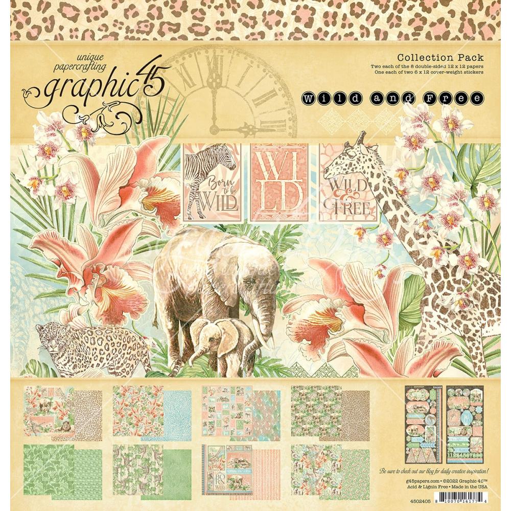 Graphic 45 Wild & Free - 12x12 Collection Pack