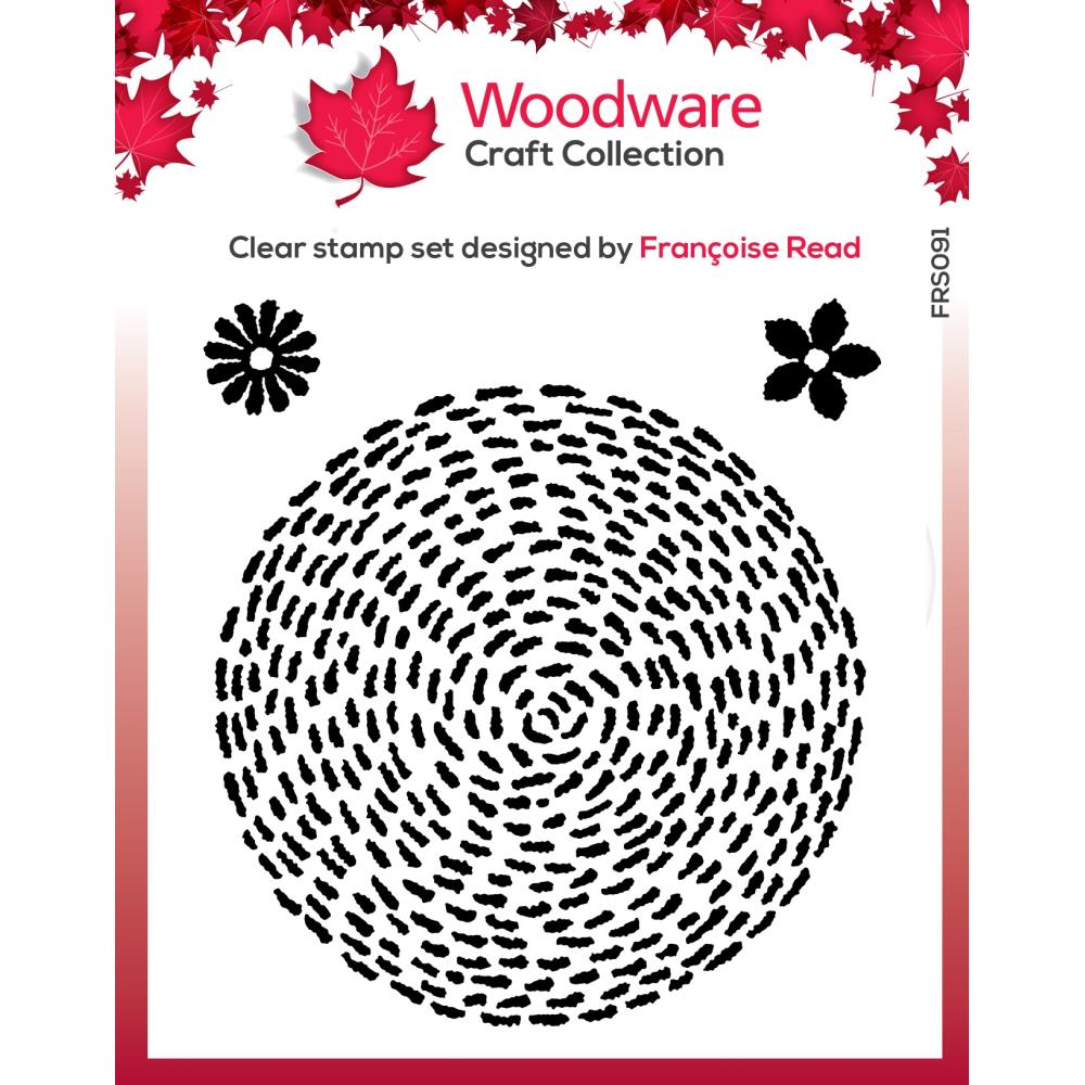 Woodware Clear Magic Singles Stamp - Stitched Circle
