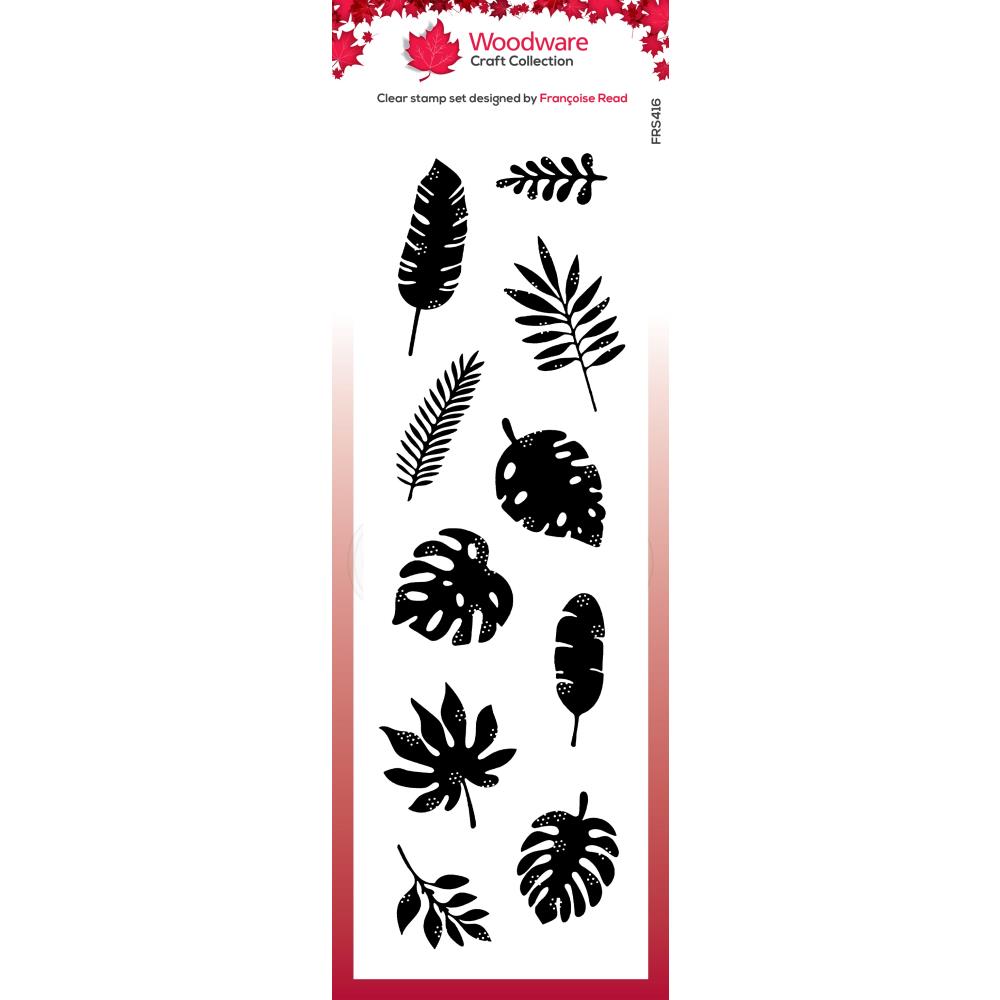 Woodware Clear Magic Singles Stamp - House Plant Leaves