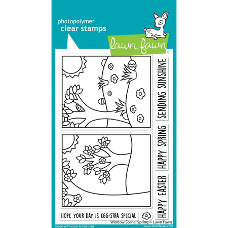 Lawn Fawn Clear Stamps - Window Scene: Spring