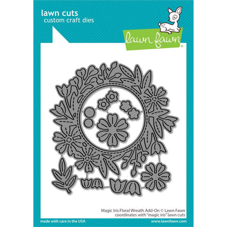 Lawn Fawn Craft Die - Magic Iris Floral Wreath Add-On