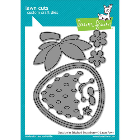 Lawn Fawn Craft Die - Outside In Stitched Strawberry