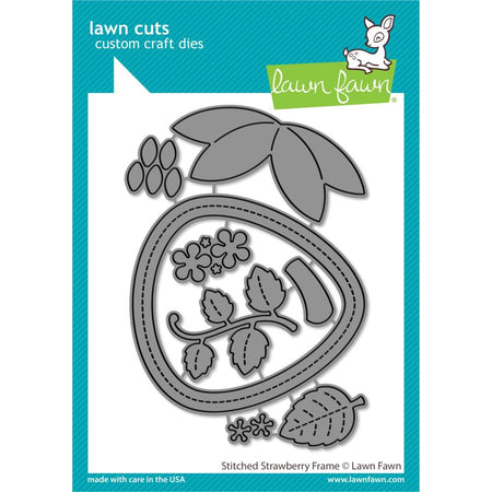 Lawn Fawn Craft Die - Stitched Strawberry Frame Dies
