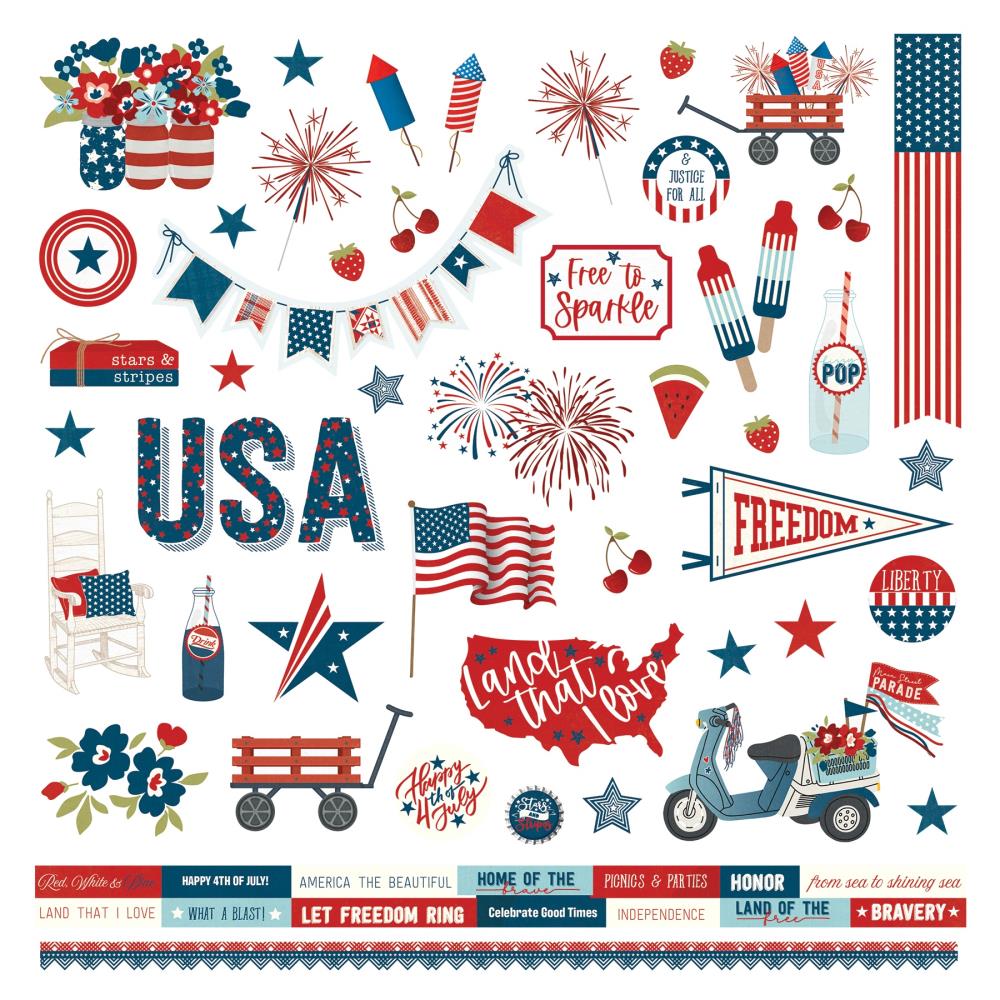 Photoplay Stars & Stripes - Element Stickers