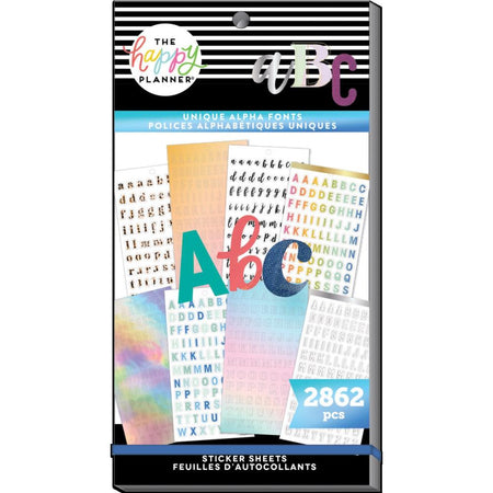Me & My Big Ideas Happy Planner Sticker Value Pack - Unique Alpha Fonts