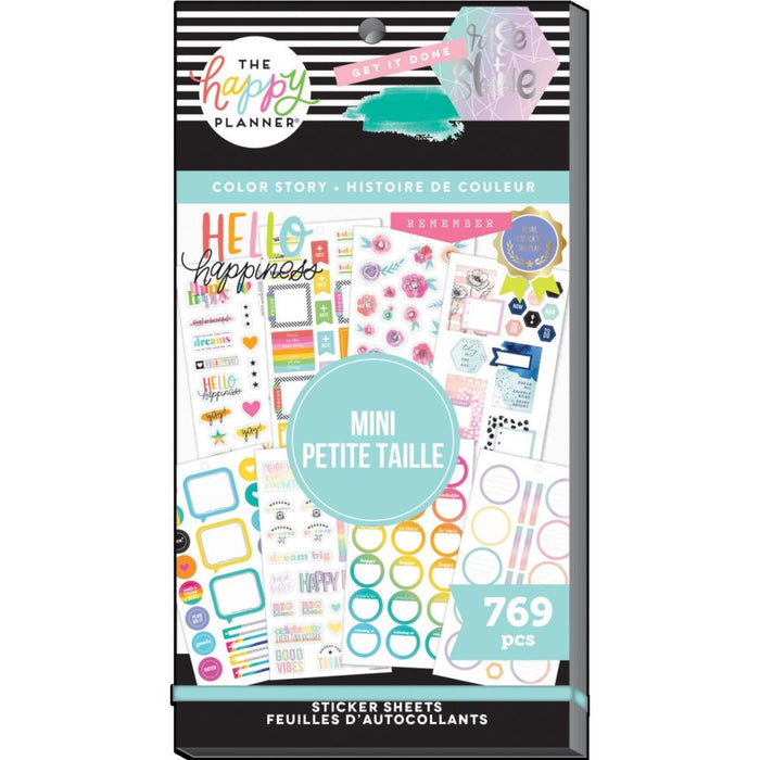 Me & My Big Ideas Happy Planner Sticker Value Pack - Color Story MINI