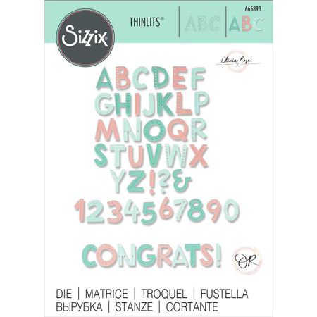 Sizzix Thinlits Die - Marked Alphabet