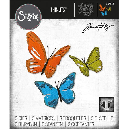 Sizzix Tim Holtz Thinlits Die - Brushstroke Butterflies