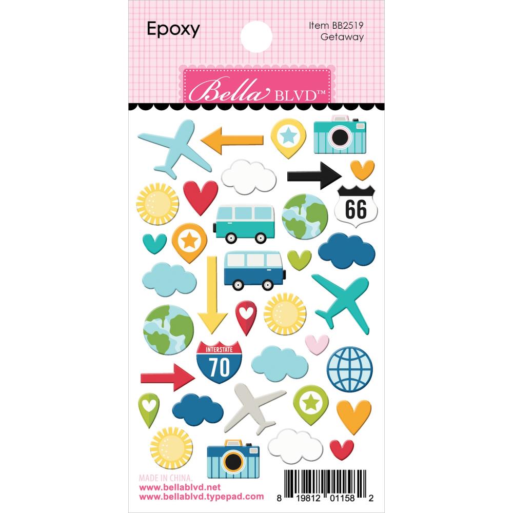 Bella Blvd Time To Travel - Epoxy Stickers Getaway