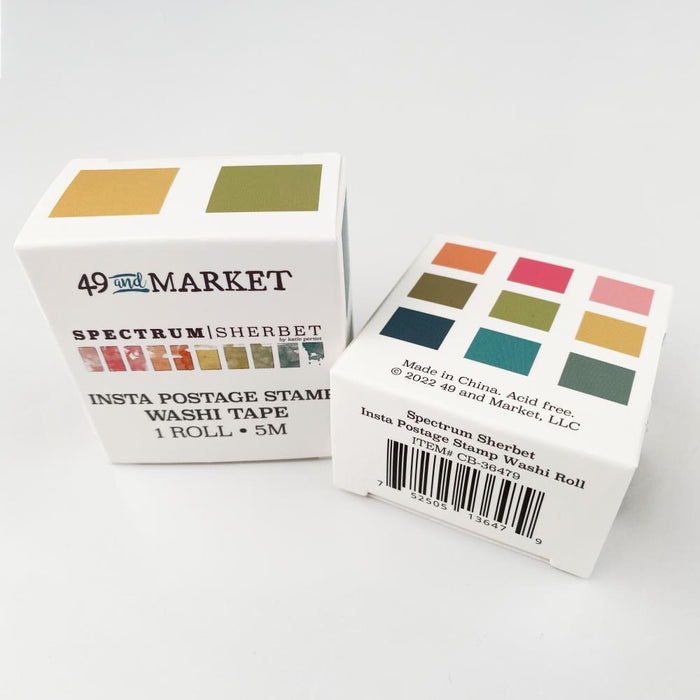 49 & Market Spectrum Sherbet - Washi Tape Insta Postage Stamps