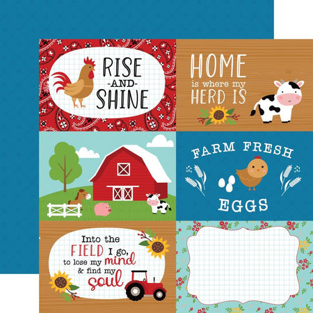 Echo Park Fun On The Farm - 6x4 Journaling Cards