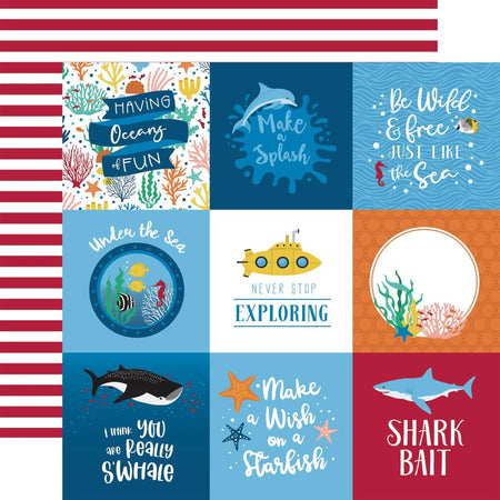 Echo Park Sea Life - 4x4 Journaling Cards