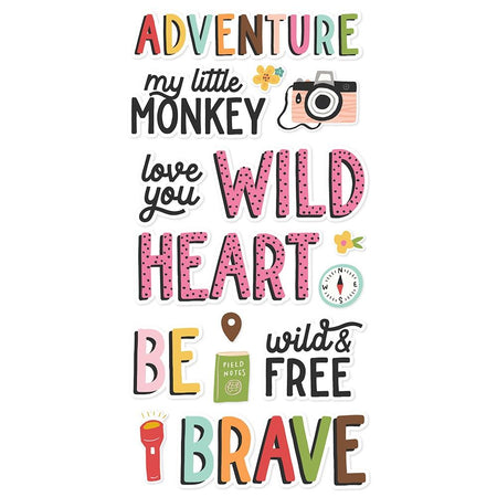 Simple Stories Into The Wild - Foam Stickers