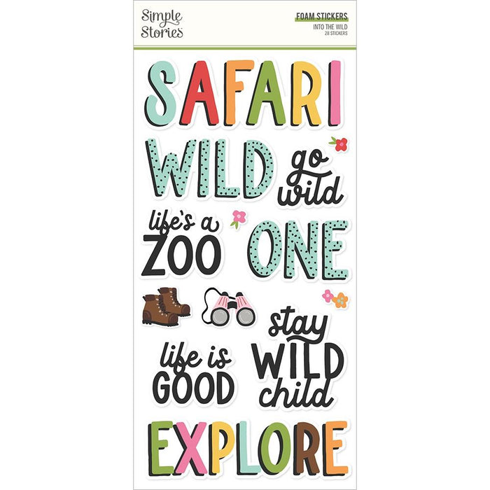 Simple Stories Into The Wild - Foam Stickers