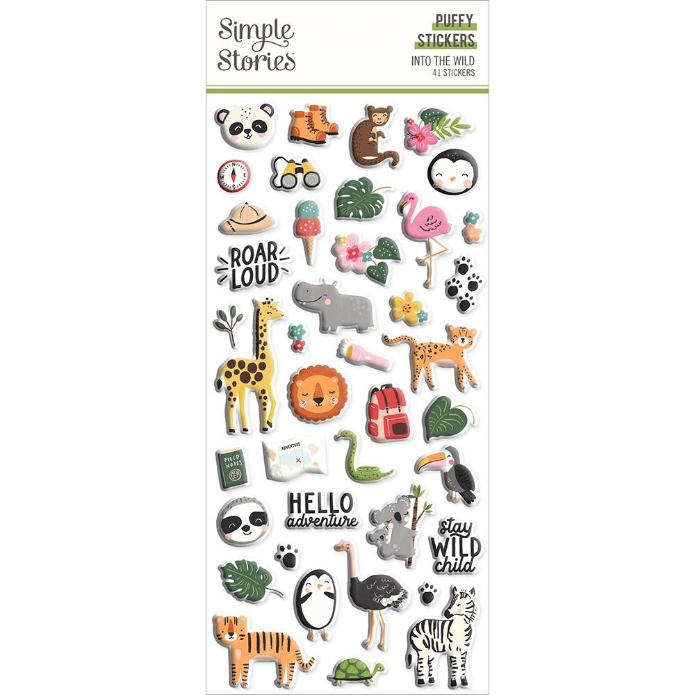 Simple Stories Into The Wild - Puffy Stickers