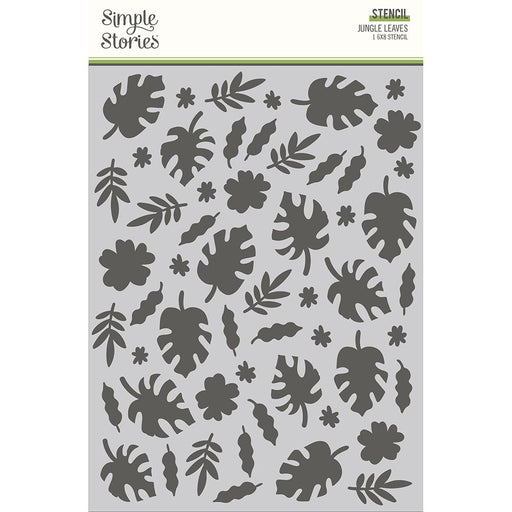 Simple Stories Into The Wild - 6x8 Jungle Leaves Stencil