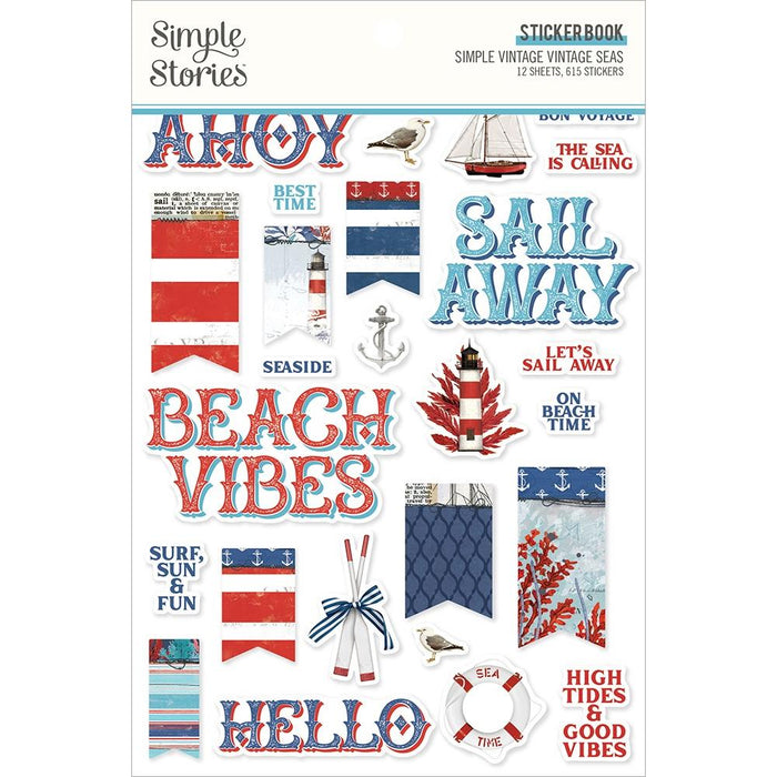 Simple Stories Simple Vintage Vintage Seas - Sticker Book