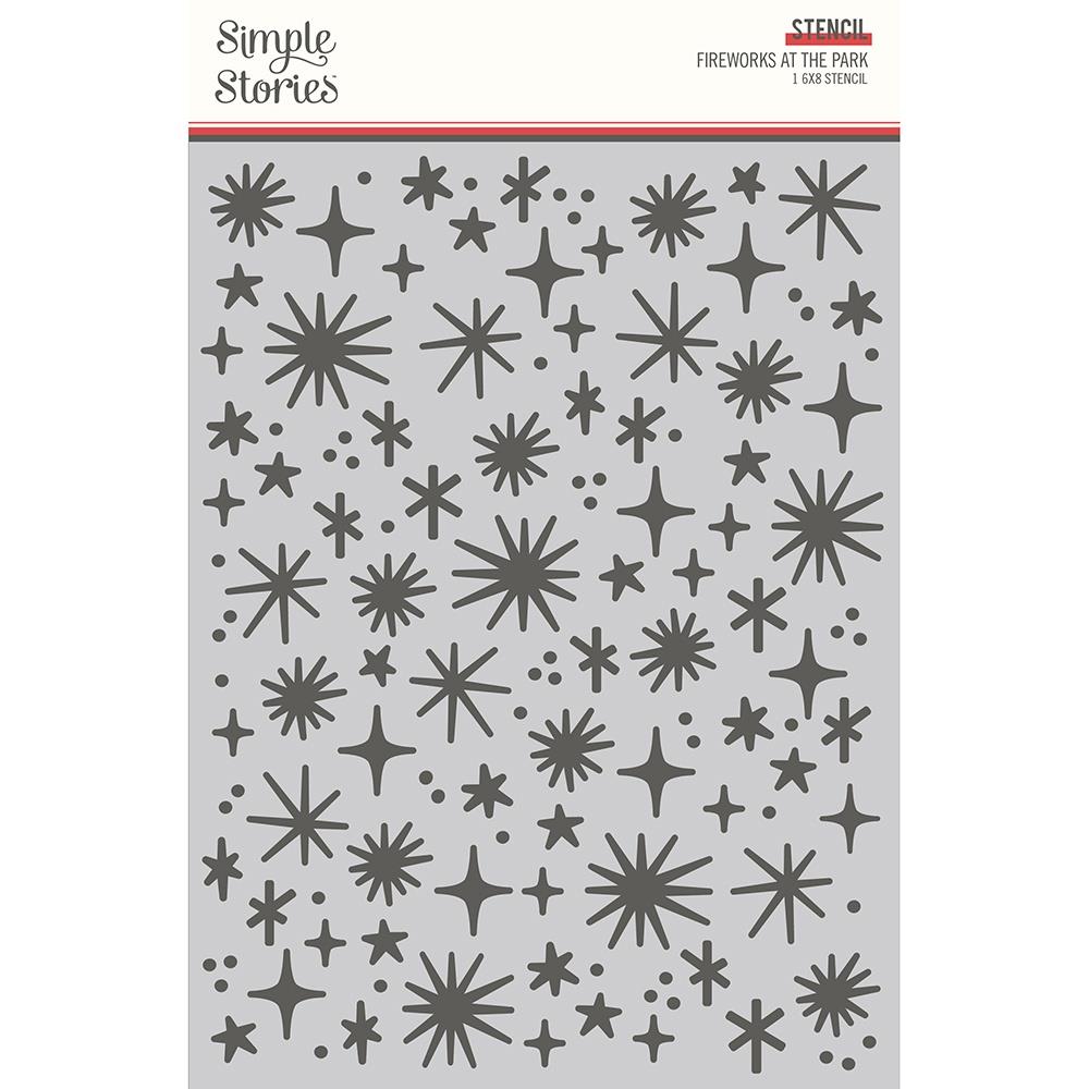 Simple Stories Say Cheese At The Park - Fireworks At The Park 6x8 Stencil