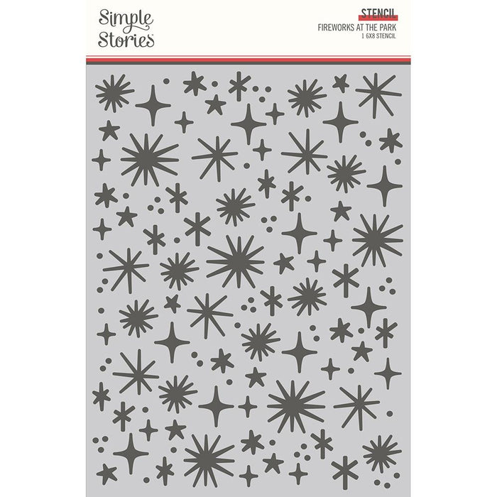 Simple Stories Say Cheese At The Park - Fireworks At The Park 6x8 Stencil