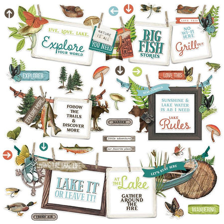 Simple Stories Simple Vintage Lakeside - Banner Stickers