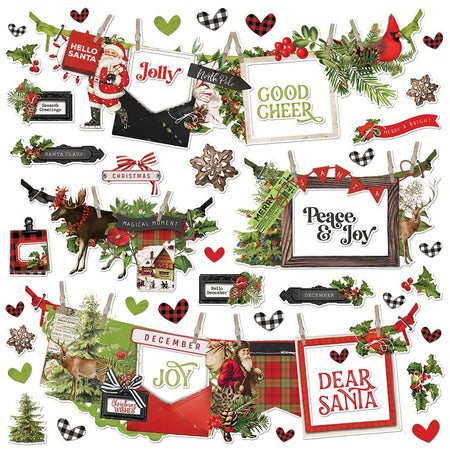Simple Stories Simple Vintage Christmas Lodge - Banner Stickers