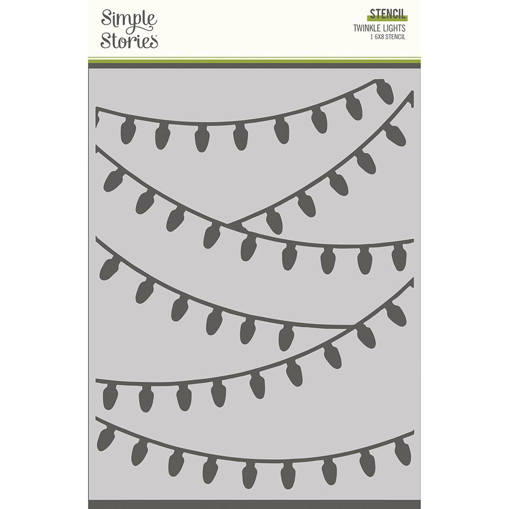 Simple Stories Simple Vintage Christmas Lodge - 6x8 Twinkle Lights Stencil
