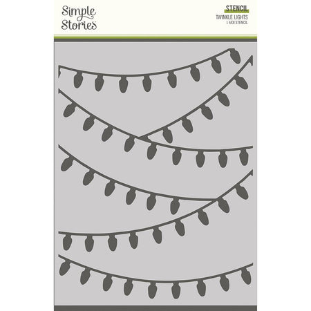 Simple Stories Simple Vintage Christmas Lodge - 6x8 Twinkle Lights Stencil