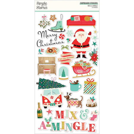 Simple Stories Mix & A Mingle - Chipboard Stickers